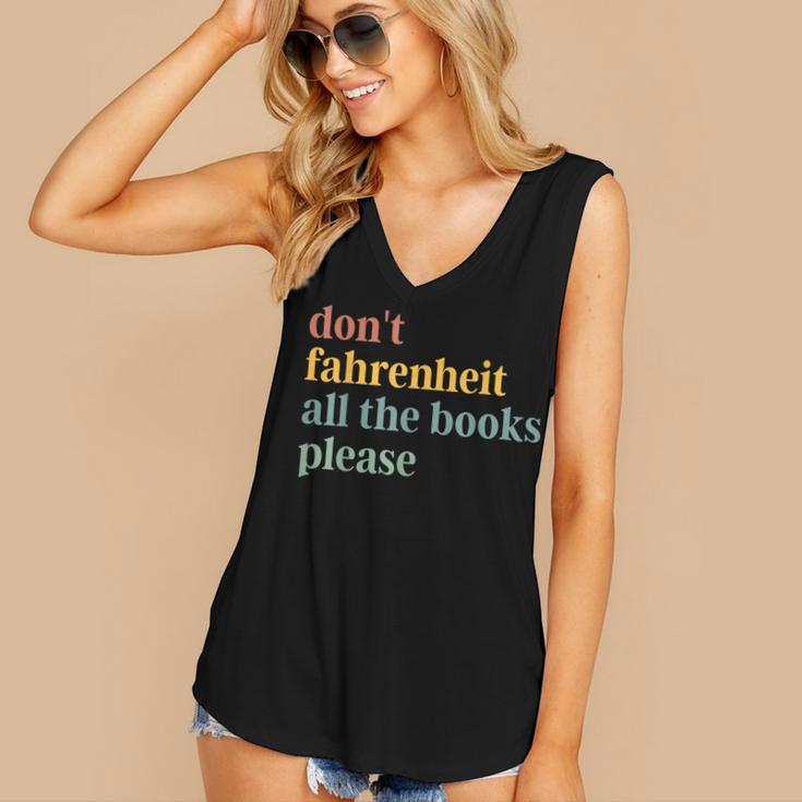 Don't Fahrenheit The Books Women's V-Neck Tank Top Don't Fahrenheit The Books Women's V-Neck Tank Top