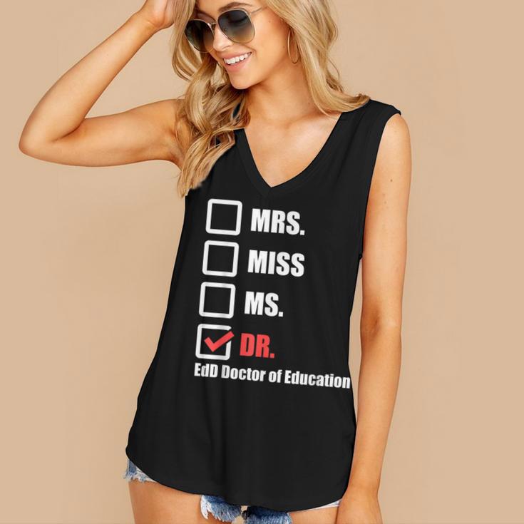 EdD Doctor Of Education Dr Doctorate Graduation Women's V-Neck Tank Top