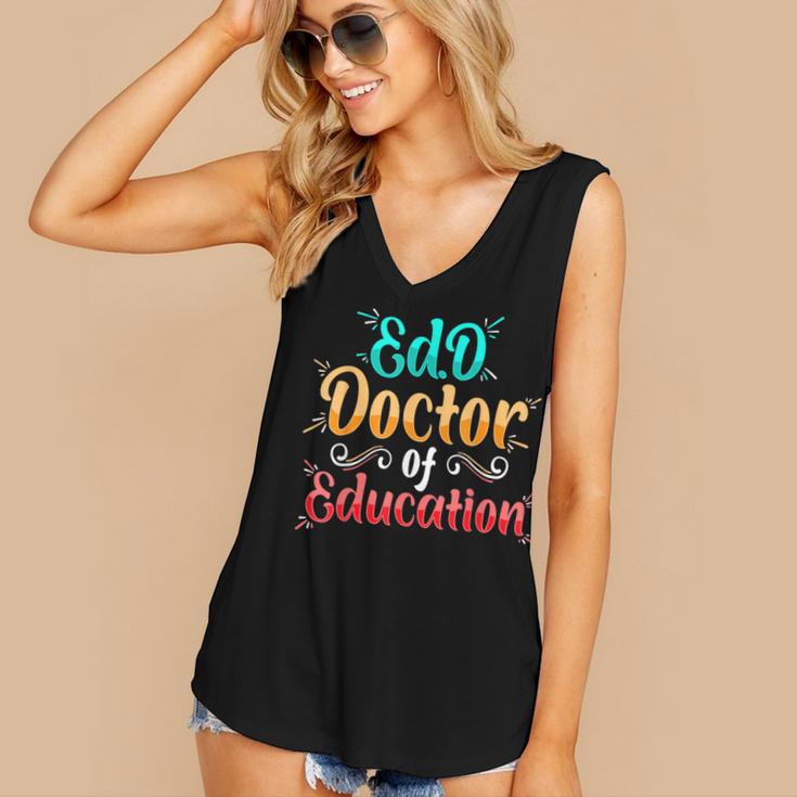 EdD Doctor Of Education Inspiring Doctorate Graduation Women's V-Neck Tank Top