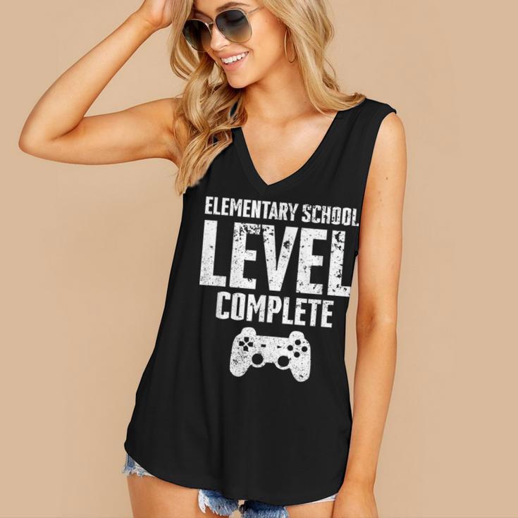 Elementary School Level Complete Gamer Graduate Graduation Women's V-Neck Tank Top