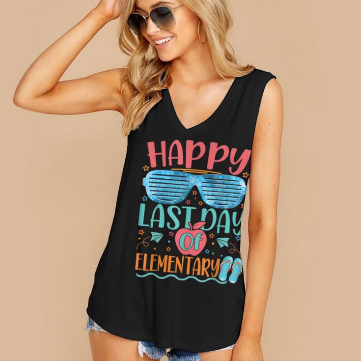 Elementary Teacher Student Graduation Last Day School Women's V-Neck Tank Top