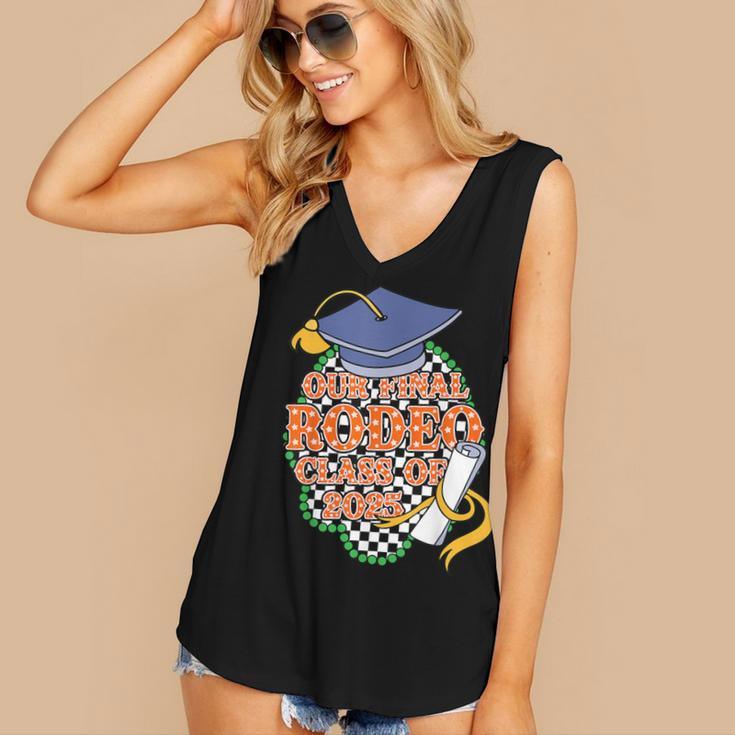 Our Final Rodeo Class Of 2025 Rodeo Western Graduation Texas Women's V-Neck Tank Top