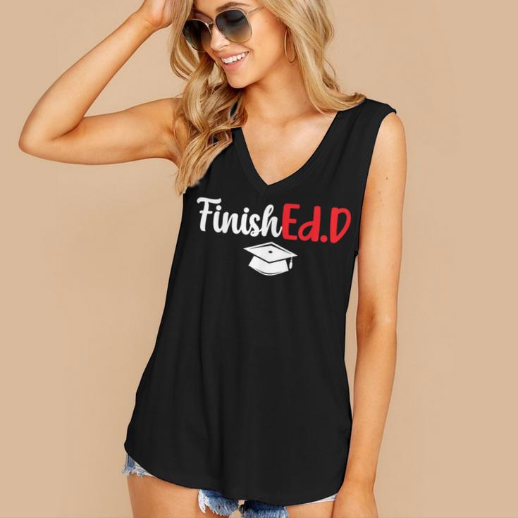 FinishEdD Doctor Of Education Graduate EdD Graduation Women's V-Neck Tank Top
