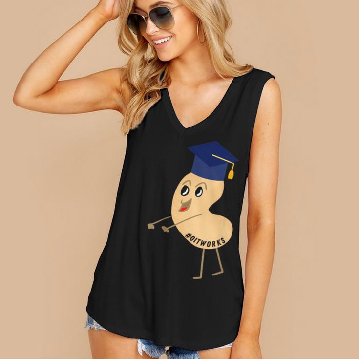 Flossing Cashew OIT For Tree Nut OIT Graduation Women's V-Neck Tank Top