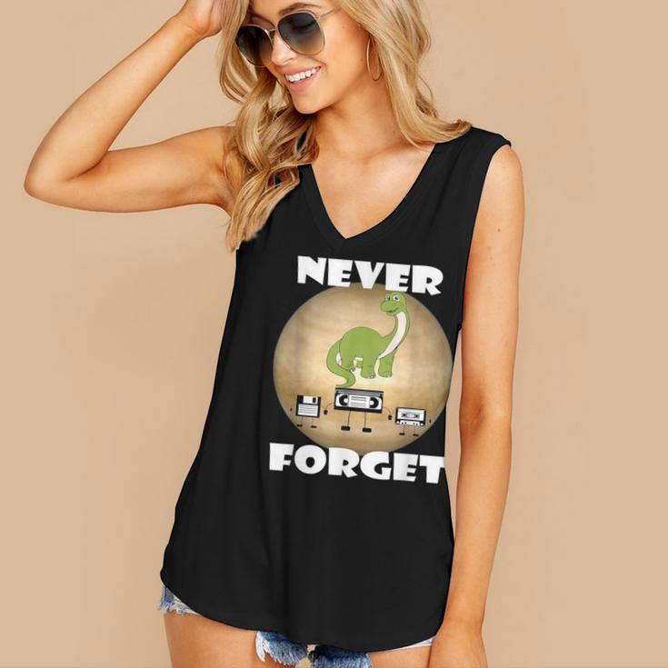 Never Forget Women Men Never Forget Men Nostalgia Women's V-Neck Tank Top