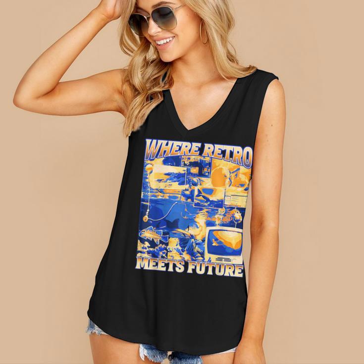 Frutiger Aero Retro Vibes Y2K 90's Vibes Women's V-Neck Tank Top Frutiger Aero Retro Vibes Y2K 90's Vibes Women's V-Neck Tank Top