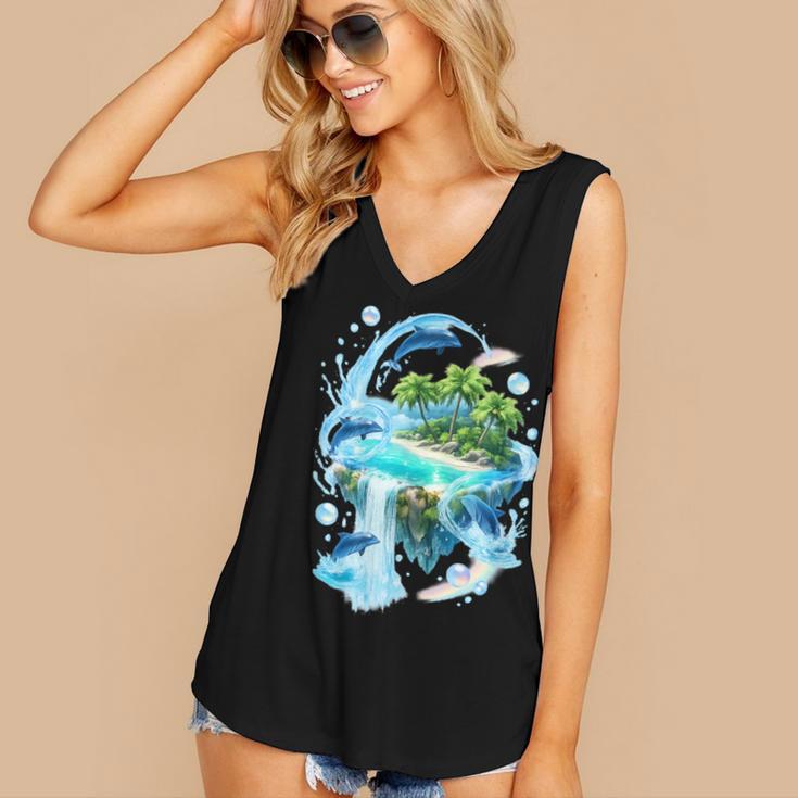 Frutiger Aero Women's V-Neck Tank Top