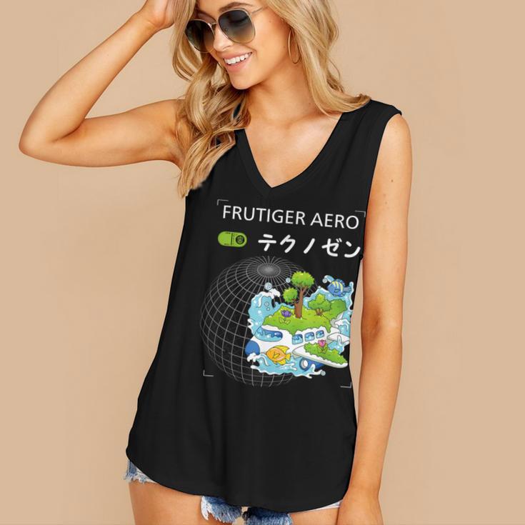 Frutiger Aero Y2K Fashion Trends Statement Piece Tech Orbite Women's V-Neck Tank Top Frutiger Aero Y2K Fashion Trends Statement Piece Tech Orbite Women's V-Neck Tank Top