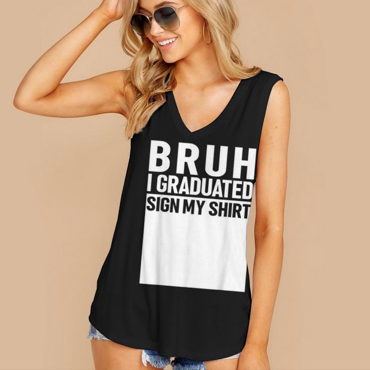 Funny College School Graduation 2025 I Graduated Sign My Women's V-Neck Tank Top