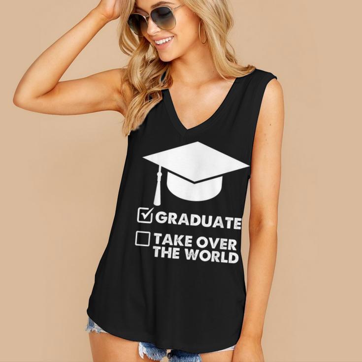 Funny Graduate Joke Mens Womens Graduation Gifts Women's V-Neck Tank Top