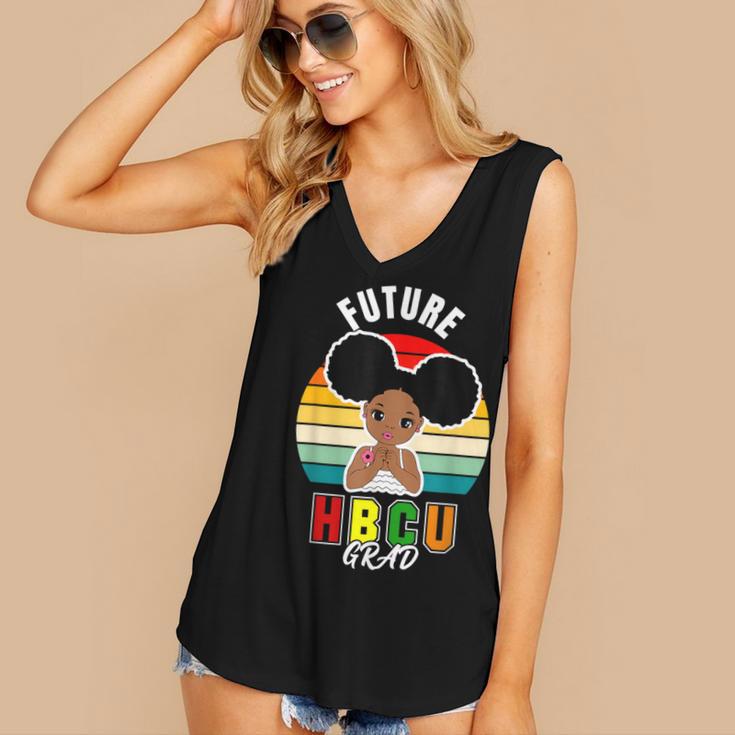 Future HBCU Grad Graduate Afro Girl College Graduation Women's V-Neck Tank Top