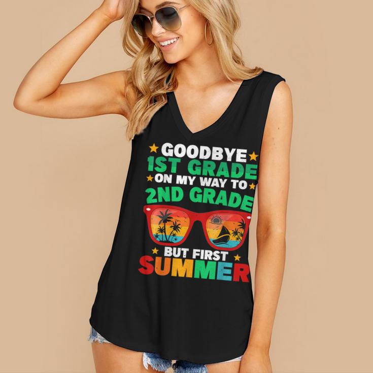 Goodbye 1st Grade First Summer Graduation Last Day Boys Women's V-Neck Tank Top