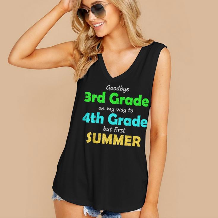 Goodbye 3rd Grade On My Way To 4th Grade 2022 Graduation Women's V-Neck Tank Top