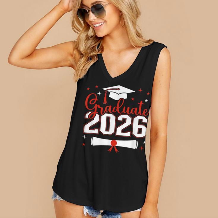 Graduate 2026 For Class Of 2026 Graduation Women's V-Neck Tank Top