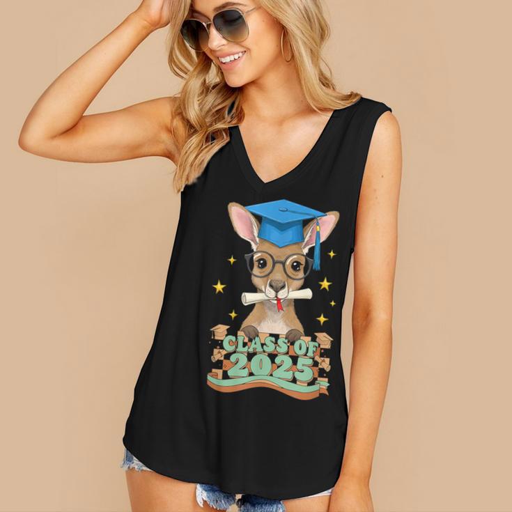Graduate Kangaroo Class Of 2025 Kids Graduation Women's V-Neck Tank Top