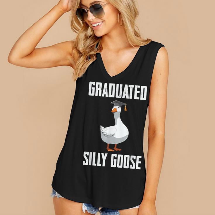 Graduated Silly Goose Student Graduation 2026 Grad Women's V-Neck Tank Top
