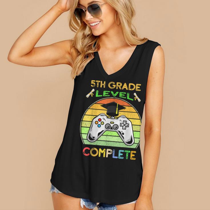Graduation 5th Grade Level Complete Gamer Class 2021 Gaming Women's V-Neck Tank Top