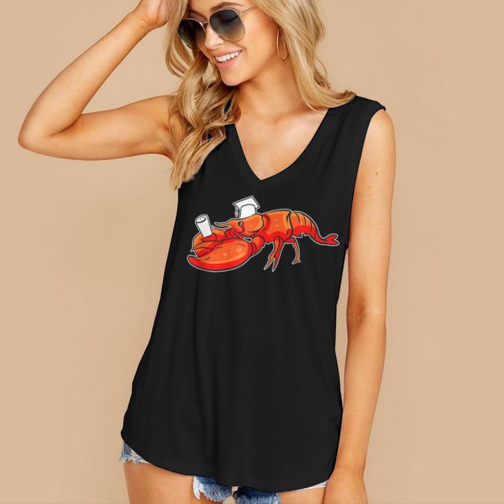 Graduation Bachelor Master Doctor PhD Study School Lobster Women's V-Neck Tank Top