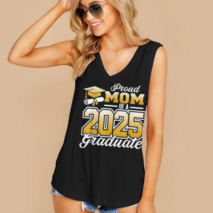 Graduation Family Matching Proud Mom Of A 2025 Graduate Women's V-Neck Tank Top