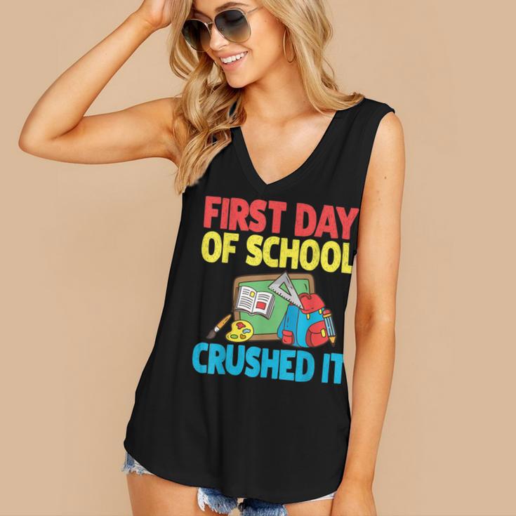 Graduation First Day Of School Crushed It Women's V-Neck Tank Top