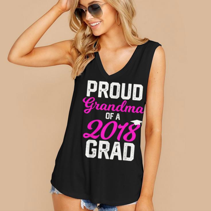 Grandma Graduation Shirt 2018 High School College Grad Women's V-Neck Tank Top
