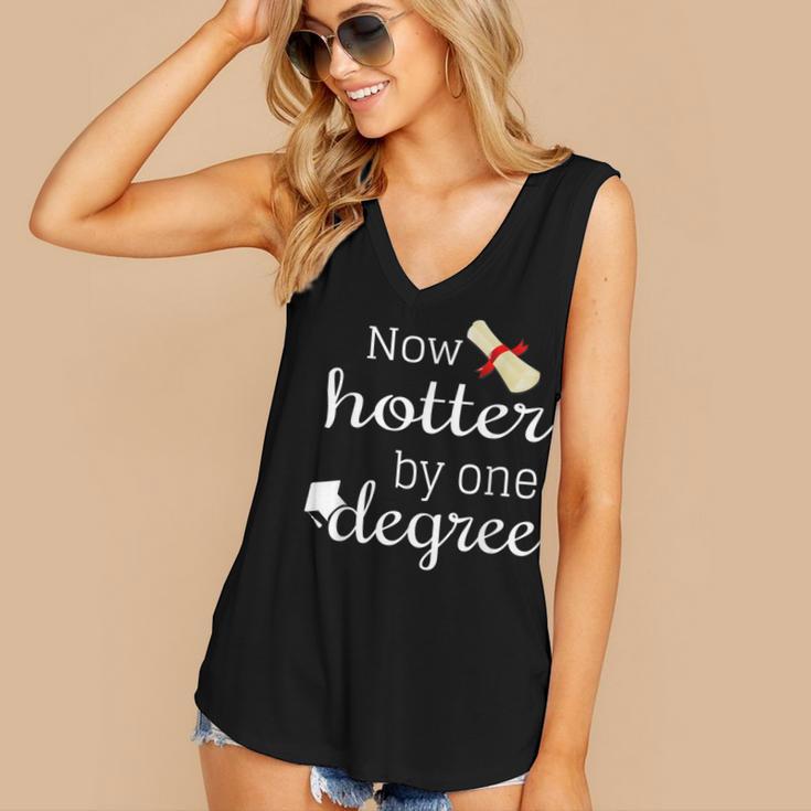 Now Hotter By One DEGREE Graduation Shirt For Her Him 2018 Women's V-Neck Tank Top