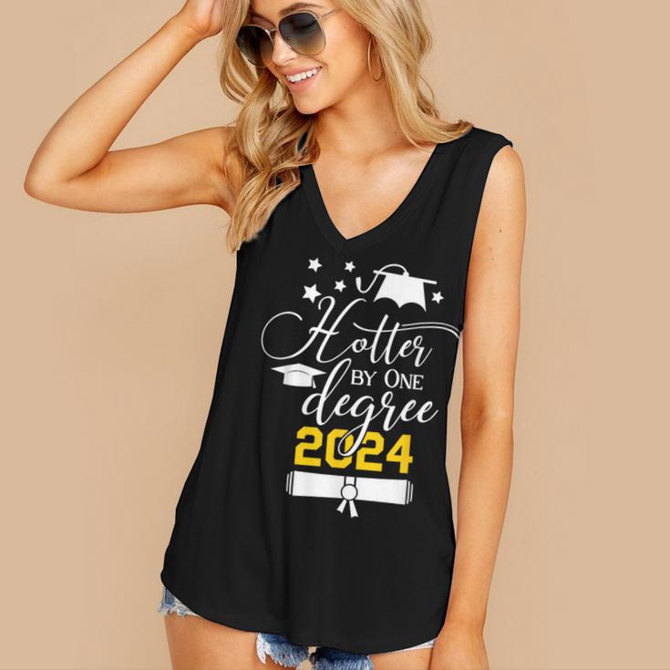 Hotter By One Degree Senior 2024 Class Of 2024 Graduation Women's V-Neck Tank Top