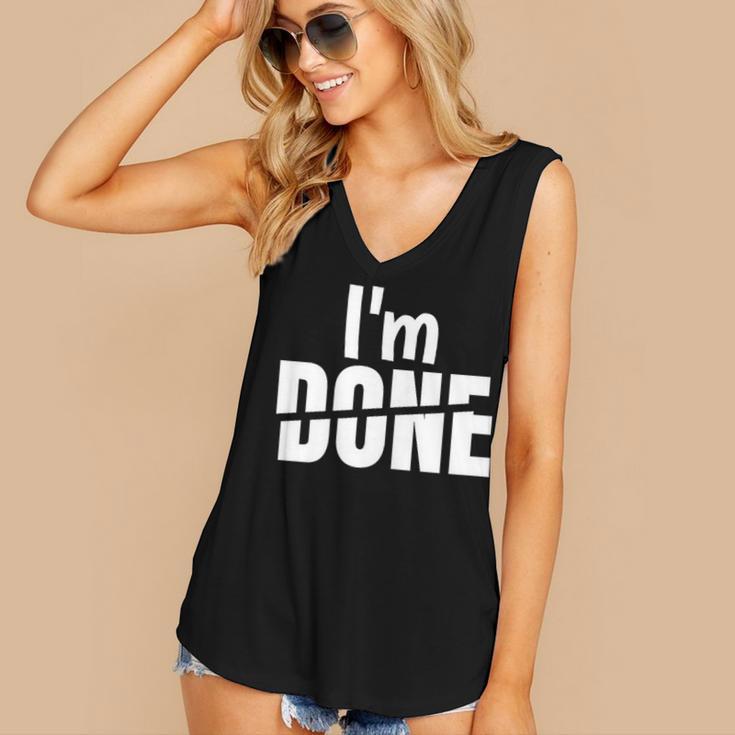I'm Done Sarcastic Introvert Introversion Women's V-Neck Tank Top