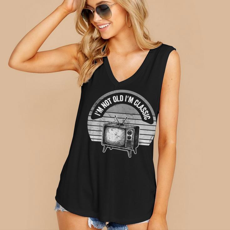 I'm Not Old I'm Classic Retro TV Nostalgia Women's V-Neck Tank Top I'm Not Old I'm Classic Retro TV Nostalgia Women's V-Neck Tank Top