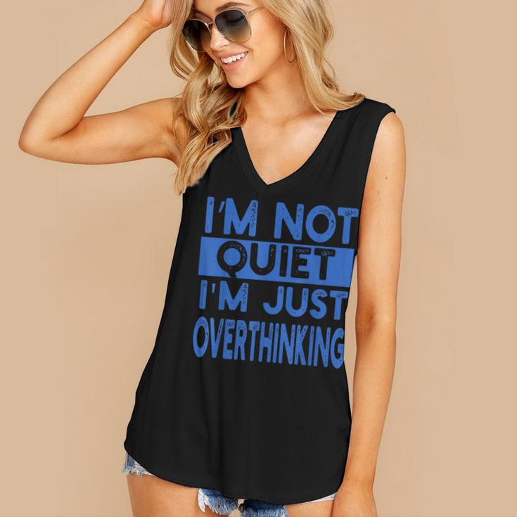 I'm Not Quite I'm Overthinking Introvert Quote Women's V-Neck Tank Top I'm Not Quite I'm Overthinking Introvert Quote Women's V-Neck Tank Top