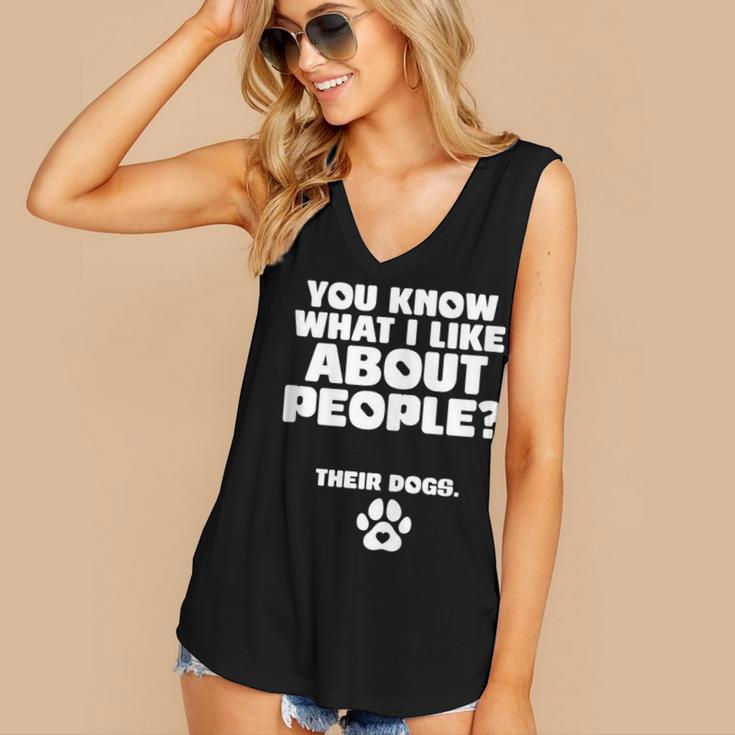 Introvert Animal Dog Owner Women's V-Neck Tank Top