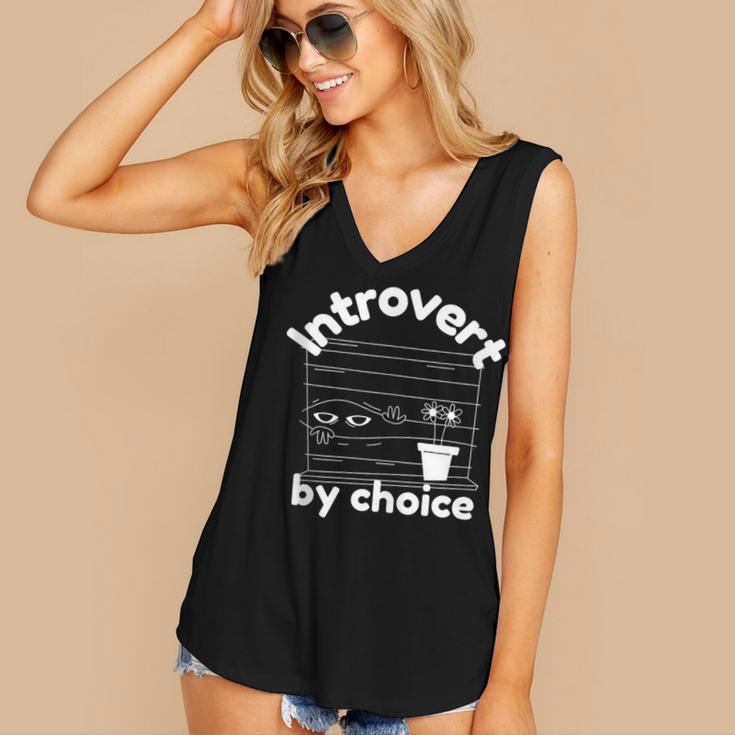 Introvert By Choice Women's V-Neck Tank Top Introvert By Choice Women's V-Neck Tank Top