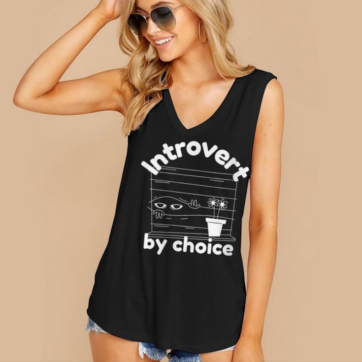 Introvert By Choice Women's V-Neck Tank Top Introvert By Choice Women's V-Neck Tank Top
