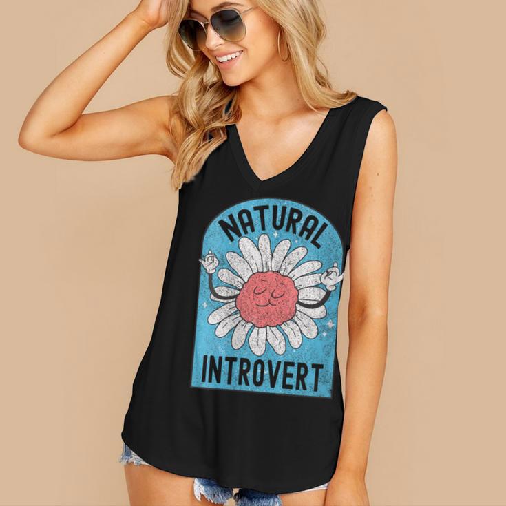 Introvert Cute Anti-Social Shy Person Inner Strength Women's V-Neck Tank Top