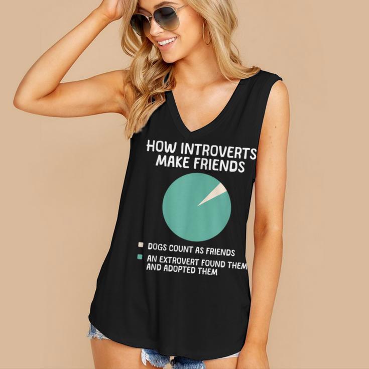 Introvert Introverted Person Awkward Introverts Dog Lover Women's V-Neck Tank Top Introvert Introverted Person Awkward Introverts Dog Lover Women's V-Neck Tank Top