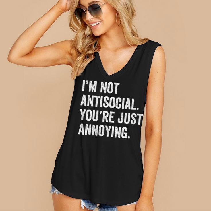 Introvert Quote Snarky Women's V-Neck Tank Top