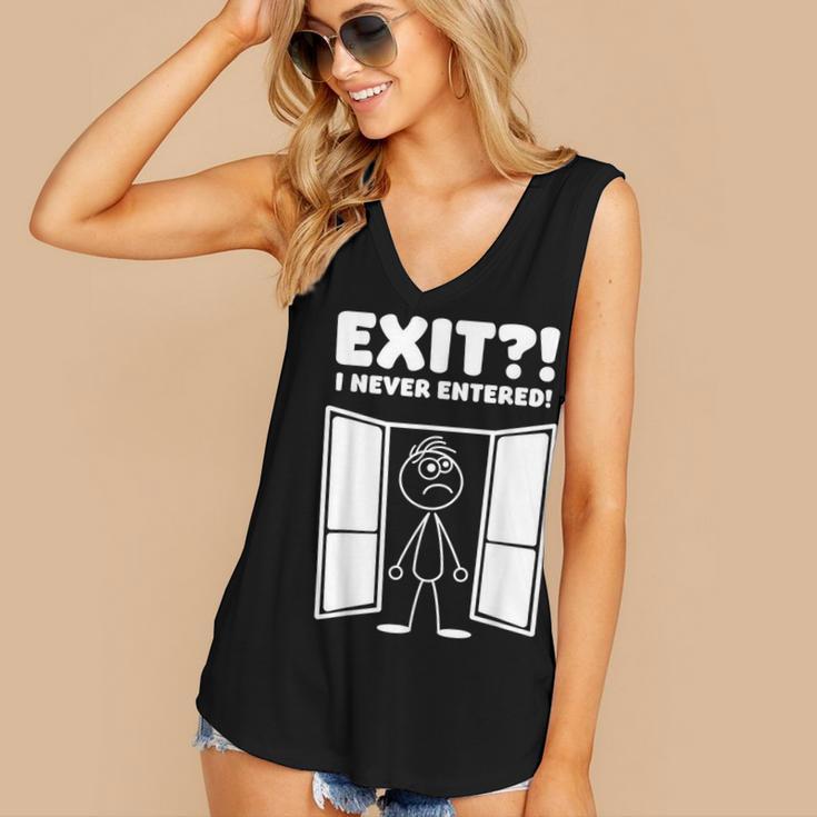 Irony Sarcasm Introvert Dry Humor Comic Cartoon Geek Nerd Women's V-Neck Tank Top Irony Sarcasm Introvert Dry Humor Comic Cartoon Geek Nerd Women's V-Neck Tank Top