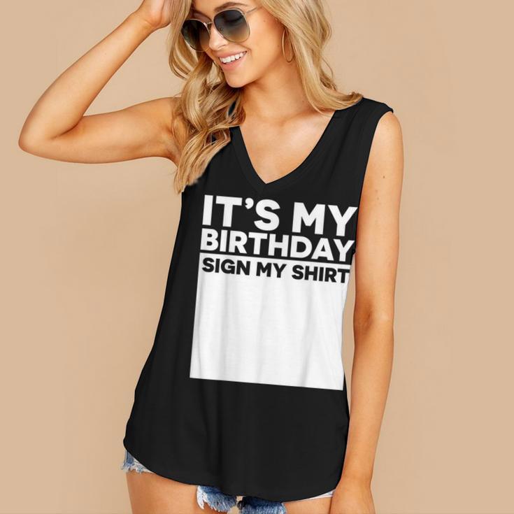 It's My Birthday Sign Boy Men Decoration Guestbook Women's V-Neck Tank Top It's My Birthday Sign Boy Men Decoration Guestbook Women's V-Neck Tank Top