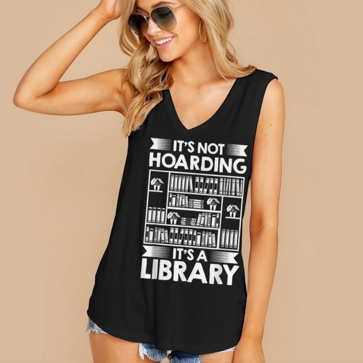 It's Not Hoarding Library Book Collecting Book Librarian Women's V-Neck Tank Top