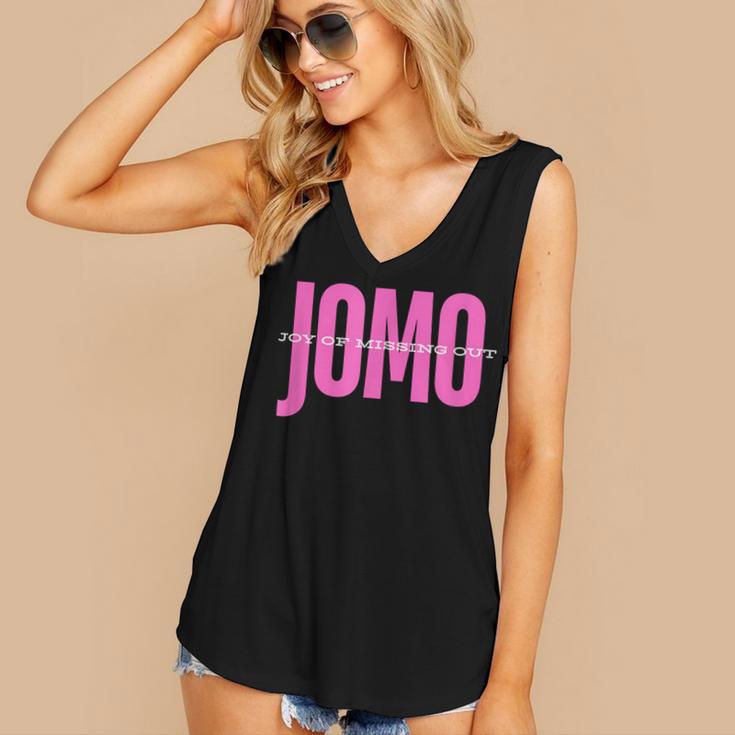 JOMO Joy Of Missing Out For The Introvert Women's V-Neck Tank Top