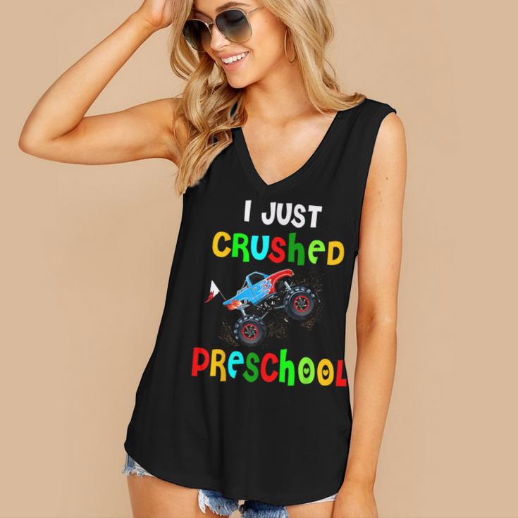 I Just Crushed Preschool Monster Graduation Women's V-Neck Tank Top