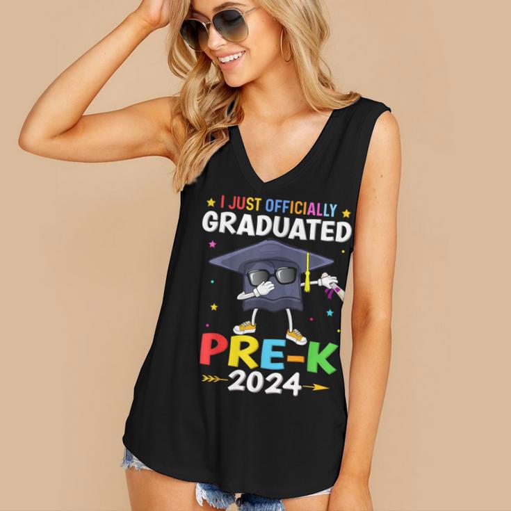 I Just Officially Graduated Pre k Graduation 2024 Pre-K Kids Women's V-Neck Tank Top