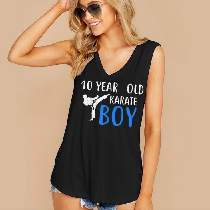 Karate Boy 10 Year Old Kids Shirt Graduation Women's V-Neck Tank Top