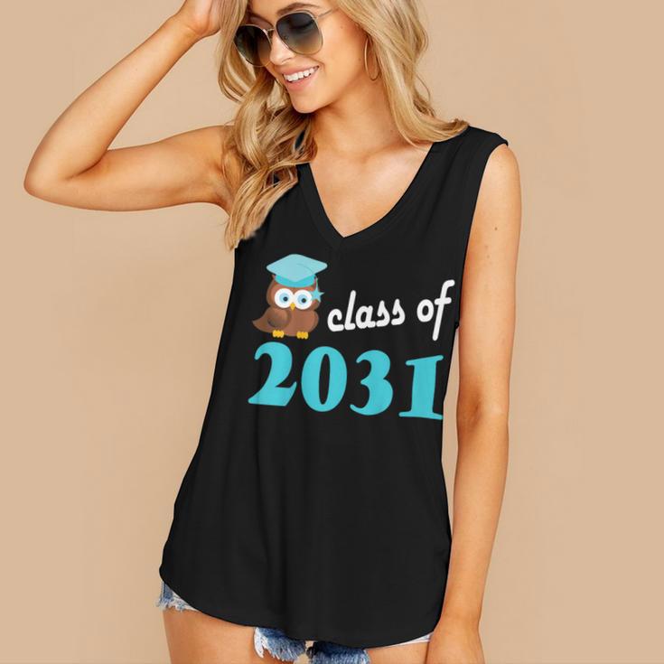 Kids Class Of 2031 Graduation Year T-Shirt Back To School Women's V-Neck Tank Top