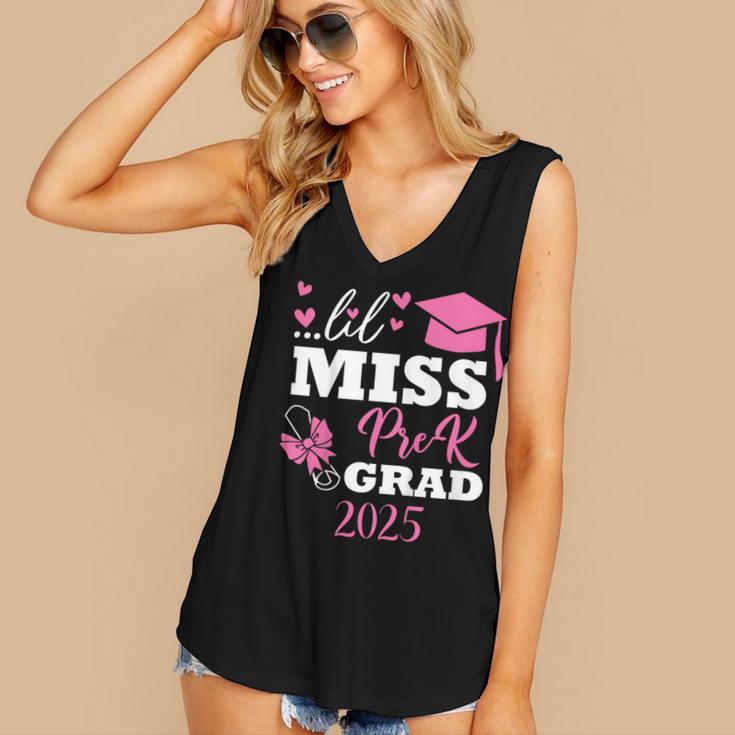 Kids Little Miss Pre-K Grad Preschool Prek Graduation 2025 Women's V-Neck Tank Top