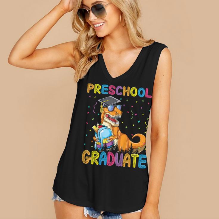 Kids Preschool Graduate Dinosaur Trex Preschool Graduation Women's V-Neck Tank Top