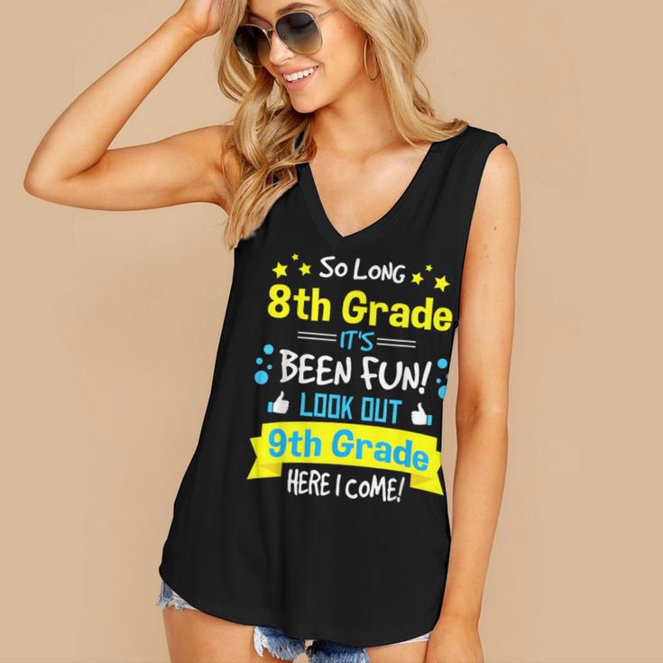 Kids So Long 8th Grade Graduation Here I Come 9th Grade Women's V-Neck Tank Top