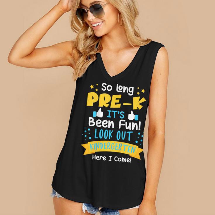 Kids So Long Pre-K Graduation 2025 School Kindergarten Here Come Women's V-Neck Tank Top