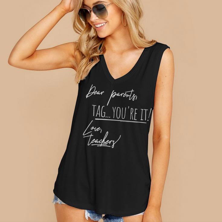 Last Day Of School Shirt For Teachers Graduation Women's V-Neck Tank Top