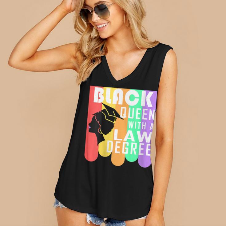 Law School Graduation Queen New Lawyer Attorney Grad Women's V-Neck Tank Top